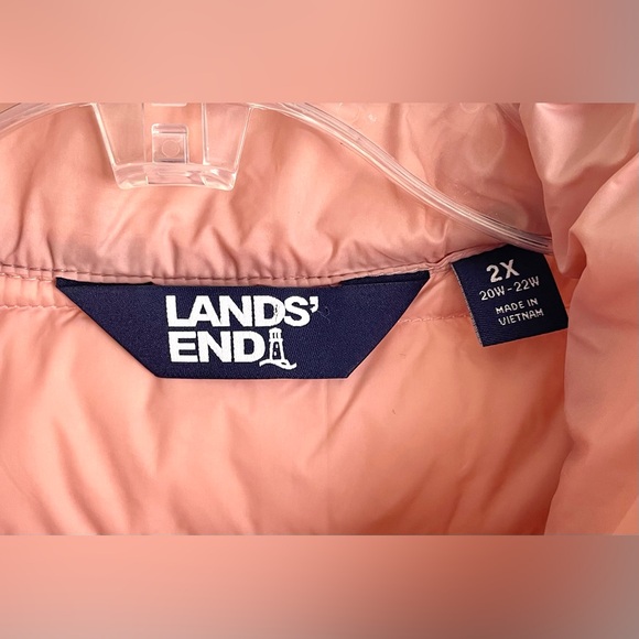 Lands’ End Wanderweight Packable Down Vest - Women’s Plus Sz 2X - Dusty Pink - Picture 3 of 10